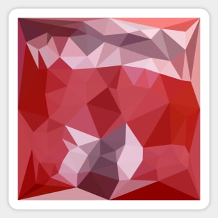 Pale Violet Red Abstract Low Polygon Background Sticker